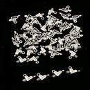 50pcs Alloy Metal Heart Charms DIY Bracelet Necklace Jewelry Making Findings