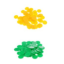 Portable 2 Set/200pcs Yellow+Green Plastic Bingo Markers Tokens for Kids Toys