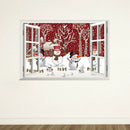 1PC Snowman Wall Stickers Fashion Santa Claus Window Room Sofa DecorationSEAU