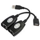 USB Extension Ethernet RJ45 Cat5e/6 Cable LAN Adapter Extender Over Repea B ï¼D