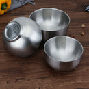 Stainless Steel Double Wall Bowls Soup Serving Bowl Home Restaurant L Size