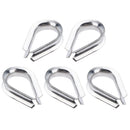 5 Pack M6 304 Stainless Steel Thimble For 1/4" 6mm Diameter Wire Rope