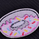 4 PCS DIY Pink Doughnut Embroidered Applique Sew Iron on Patch Jeans Bag Shirt
