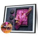 5D DIY Diamond Painting Purple Flower Cross Stitch Mosaic Kit Home Decor
