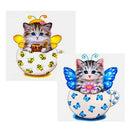2pcs 5D Diamond Painting with Tool Embroidery Cartoon Cat Cross Craft Stitch