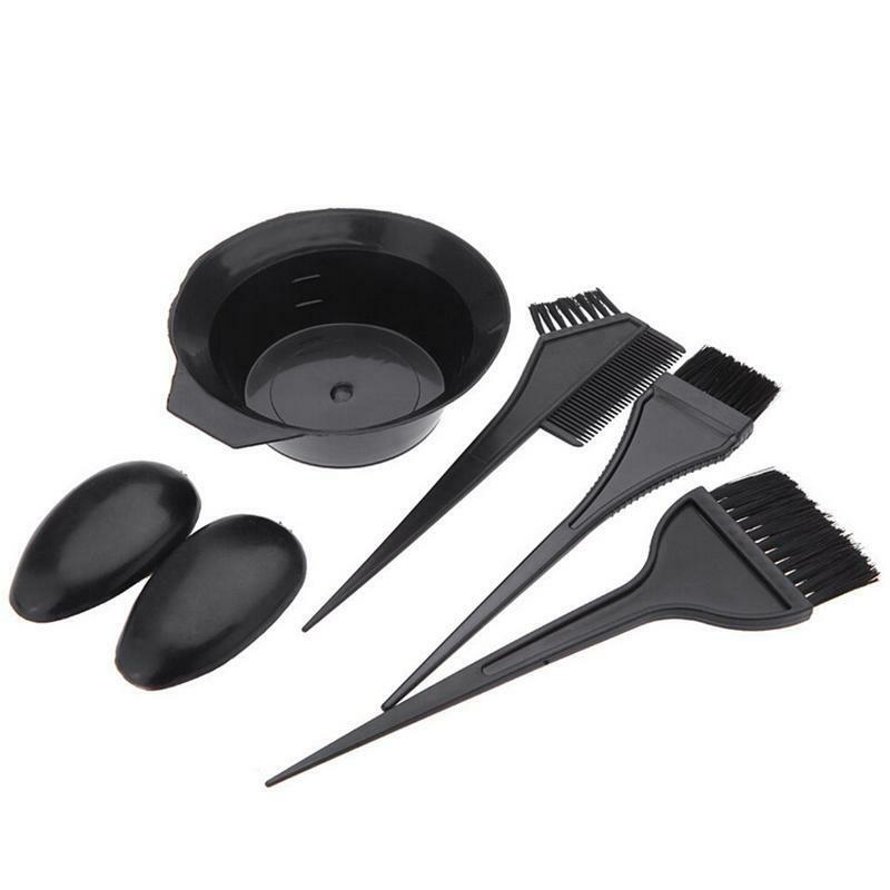 5x Hairdressing Hair Dye Color Bowl Color Mixing Comb Brush Set Kit Tint Too JR