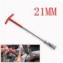 21mm Spark Plug Removal Tool T-Bar Flexible Spanner Socket Wrench Instrument