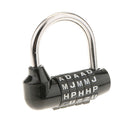 5 Letters Password Padlock Combination Lock Luggage Case Bag Lockers - Black