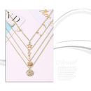 Boho Women Multi-layer Pentagram Cross Pendant Pattern Jewelry Necklace Cho I9B7