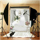 5x7FT White Curtain Backdrop Studio Flower Photo Photography Floor Backgrou V1B3