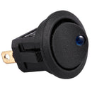 12V LED Inverter Rocking Rocker Switch ROUND SPST ON-OFF for BOAT Car blue