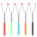 5 Color Outdoor BBQ Fork Telescoping Garden Barbecue Roasting Sticks Kit