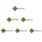 6pcs Large  Pins With Square Pad Vinatge 6.6cm Hair Grips Slides Clips