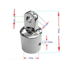 Eye End Cap Bimini Top Fitting hardware - 1" 316 Marine Stainless Steel ds