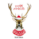 Christmas Elk Patches Washable Heat Transfer Iron-on Patch DIY Accessory Pa JR
