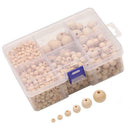 1150pc 6mm-20mm Natural Wood Beads Unfinished Round Wooden Loose Beads Spacer