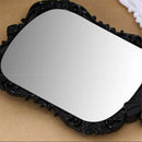 Women Retro Butterfly Hand Held Mirror Makeup Dresser Portable Square  GUT