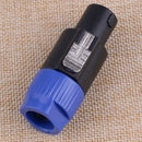10Pcs Speaker Connector Male Plug 4 Pin 4 Pole Speakon Connector Blue Ring