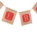 Linen Flag Banner Garland English Merry Christmas Party Ornament Home Decor