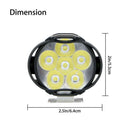 2Pcs 6Led Motorcycle Spotlight Headlight Driving Light Fog Lamp Super Brigh