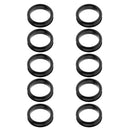 10Pcs Finger Ring Grips Inserts for Barber Hairdressing Shear Scissors Balck