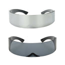 2 x Futuristic Wrap Sunglasses Narrow Flat Top Glasses Party Props Eyewear