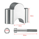 Universal Motorcycle ATV Handlebar Riser Adapter Aluminum 22mm 7/8" Plated