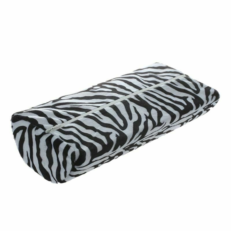 Black With White Zebra Stripe Hand Rest Soft Cushion Pillow Nail Art Design X7F1