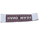 Polyster Woven Labels Scrapbooking Craft Rectangle Coffee "Hand Made" 100Pc V4Q8