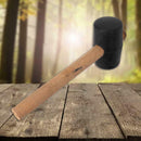 Lightweight Double Faced Mallet Wooden Shaft Handle Rubber Hammer sdf YZY