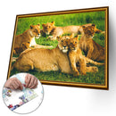 75 X 50cm 1000 Pieces Paper Jigsaw Puzzles Tiger Family Assembling Picture