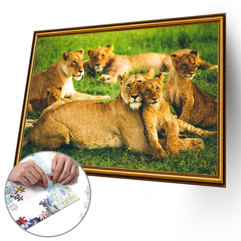 75 X 50cm 1000 Pieces Paper Jigsaw Puzzles Tiger Family Assembling Picture