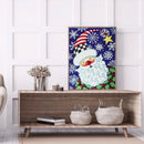 Partial Speical Shape Diamond Painting Snowflake Santa Wall Picture 30x40cm