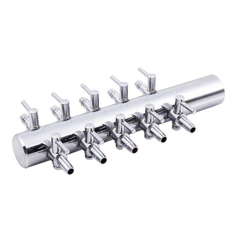 Aquarium 10-Outlet Lever Adjusted Pump Air Valve Manifold Taps