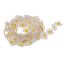 2 Colors Daisy Flower Lace Trim Ribbon Embroidered Flower Wedding Applique