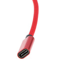 2 In 1 USB-C to Charger & 3.5mm AUX for Android Splitter Audio Cable red