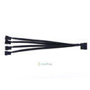 4pin IDE Molex to 4-Port 3Pin/4Pin Cooler Cooling Fan Splitter Power Cable SN9F