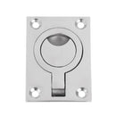 2.5x1.8 inch 316 Stainless Steel Square Flush Pull Ring Handles, Recessed