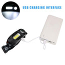 Portable 300lm DC 3W XPE/COB LED Torch Flashlights 6 Modes USB Headlight