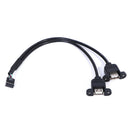 9hole To Dual USB2.0 Female Header Adapter Cable Motherboard 9pin Cord Hn