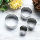 4pcs/set Rose Shape Stainless Steel Biscuit Fondant Mold Cookie Cutters
