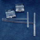 2Pack Acrylic Earring T Bar Stand Retail Display Holders for Show, Jewelry