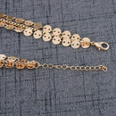 Multilayer Sequins Rhinestone Tassel Pendants Chain Necklace Choker Collar  G7B5
