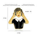 Creative Clothing Bags Alloy Badge Women Men Portrait Drip Brooches Jewelry