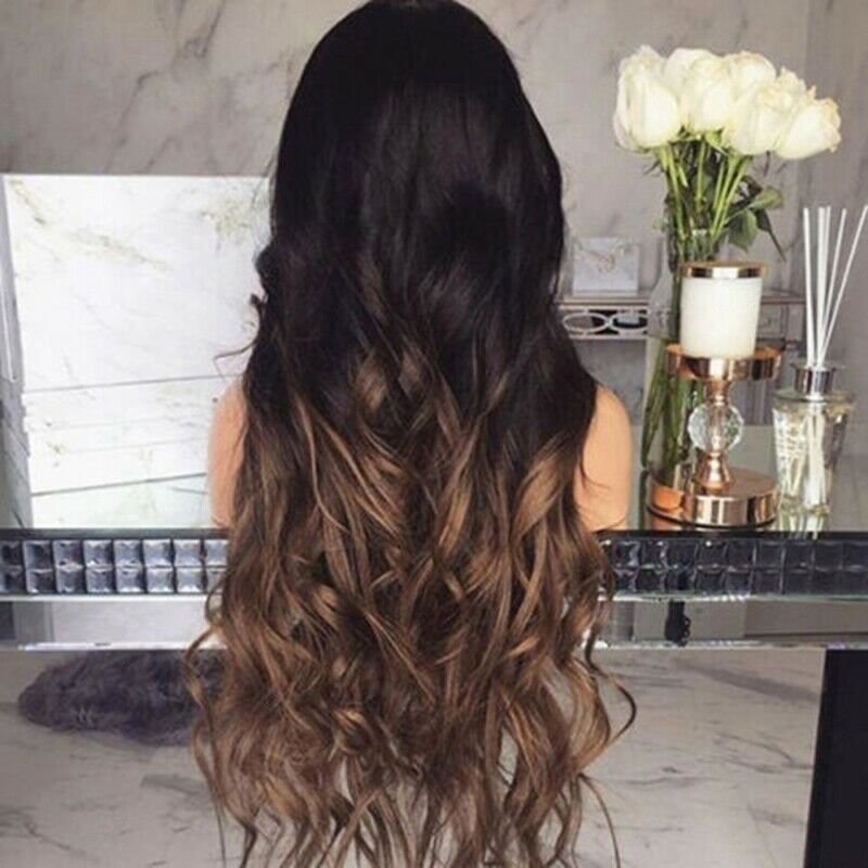 Long Wavy Wig Women Long Curly Hair Rose Net High Density Heat Resistant Sy R7M6