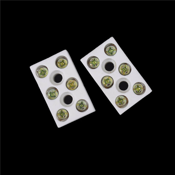 2Pcs High Temperature Ceramic Connector Block 15A 3 Way B Kw