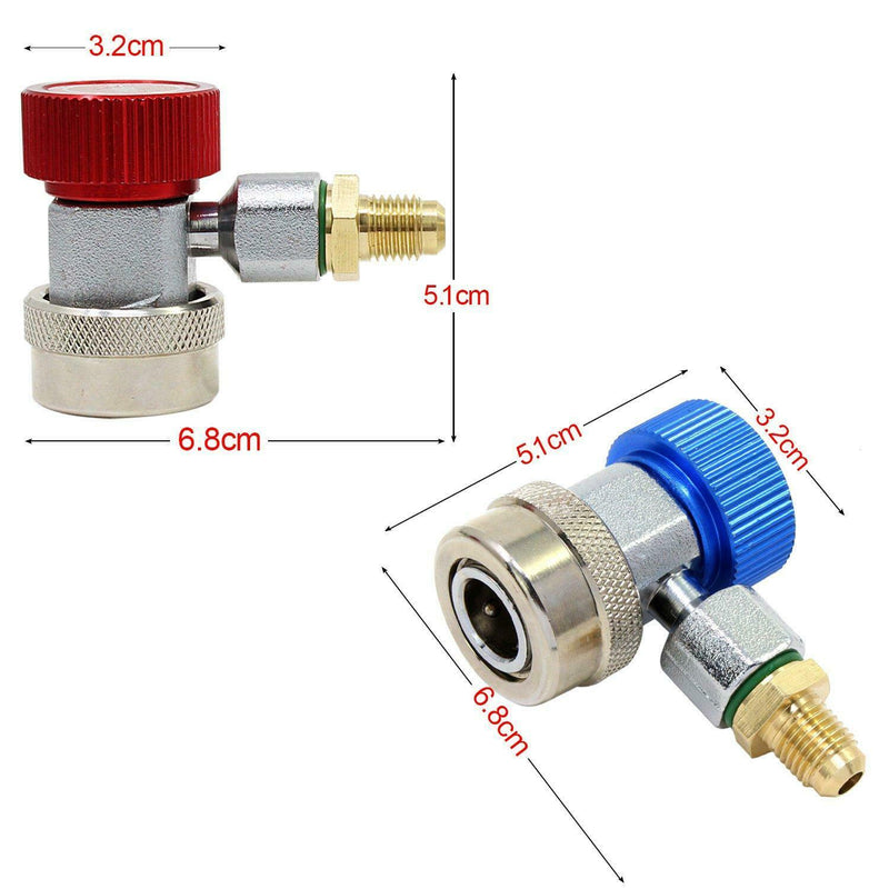1Pair R134A AC Air  Coupler Adjustable Quick High Low Adapter Connector