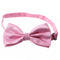 Men's Plain Polyester Pre Tied Wedding Bow Tie (pink) E9K3