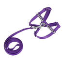 Pet Dog Puppy Adjustable Training Harness Leash Traction Rope Purple