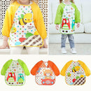 Cartoon Baby Bib Waterproof Colored Infant Long Sleeve Apron Coverall Smock